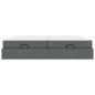 Preview: Bettgestell mit Speicher Dunkelgrau 200 x 200 cm Stoff