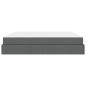 Preview: Bettgestell mit Speicher Dunkelgrau 200 x 200 cm Stoff
