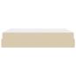Preview: Bettgestell mit Speicher Creme 160 x 200 cm Stoff