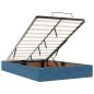 Preview: Bettgestell mit Matratze mit Speicher Blau 120 x 190 cm Samt