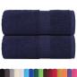 Preview: Gästetücher 2 Stk. Marineblau 30x50 cm 360 g/m² 100% Baumwolle