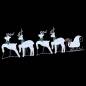 Preview: LED Rentiere 5 pcs Silber Stoff