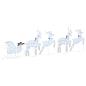 Preview: LED Rentiere 5 pcs Silber Stoff