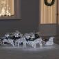 Preview: ARDEBO.de - LED Rentiere 5 pcs Weiß Stoff