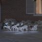 Preview: LED Rentiere 5 pcs Weiß Stoff