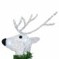 Preview: LED Rentiere 6 Stk. Silber 45 x 19 x 65 cm Stoff LEDs