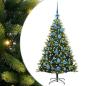 Preview: Künstlicher geflammter Weihnachtsbaum 150 LEDs Grün 120 cm