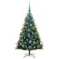 Preview: Künstlicher geflammter Weihnachtsbaum 150 LEDs Grün 120 cm