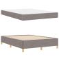 Preview: Boxspringbett mit Matratze Taupe und Weiß 140 x 190 cm Stoff