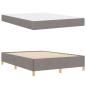 Preview: Boxspringbett mit Matratze Taupe und Weiß 140 x 190 cm Stoff