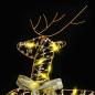 Preview: LED Rentiere mit 80 LEDs 4 pcs Gold 64 x 42 x 15 cm PET
