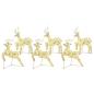 Preview: ARDEBO.de - LED Rentiere mit 180 LEDs 6 pcs Gold 64 x 42 x 15 cm PET
