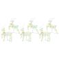 Preview: ARDEBO.de - LED Rentiere mit 180 LEDs 6 pcs Mehrfarbig 64 x 42 x 15 cm PET
