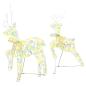 Preview: LED Rentiere mit 180 LEDs 6 pcs Mehrfarbig 64 x 42 x 15 cm PET
