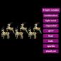 Preview: LED Rentiere mit 180 LEDs 6 pcs Mehrfarbig 64 x 42 x 15 cm PET