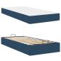 Preview: Bettgestell mit Matratze Blau 90 x 200 cm Stoff