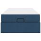 Preview: Bettgestell mit Matratze Blau 90 x 200 cm Stoff
