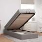 Preview: Bettgestell mit Matratze Taupe 100 x 200 cm Stoff