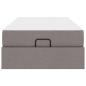 Preview: Bettgestell mit Matratze Taupe 100 x 200 cm Stoff