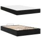 Preview: Bettgestell mit Matratze mit Speicher Schwarz 120 x 190 cm Samt