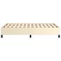 Preview: Bettgestell ohne Matratze Creme 120x190 cm Kunstleder