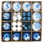 Preview: Weihnachtskugel-Set 40 pcs Blau und Weiß