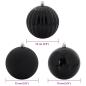 Preview: Weihnachtsbaum Ornament Set XL 9 Stk. Schwarz Ø 15 cm LEDs