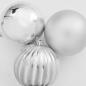 Preview: Weihnachtsbaumkugel Set XL 15 stk. Silber Ø 10 cm Kunststoff
