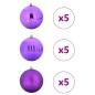 Preview: Weihnachtskugel-Set 15 pcs Lila
