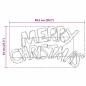 Preview: Weihnachtsschild mit 240 LEDs Mehrfarbig 100 x 50 cm PVC