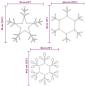 Preview: Weihnachts-Schneeflocke mit 252 LEDs Warmes Weiß 45 x 38 cm PVC