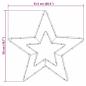 Preview: Weihnachtsstern Kalter Weiß 51.5 x 50 x 0.65 cm Eisen