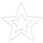 Preview: Weihnachtsstern Kalter Weiß 51.5 x 50 x 0.65 cm Eisen