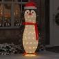 Preview: ARDEBO.de - Schnee-Pinguin Figur Warmweiß 78 x 88 x 180 cm Stoff