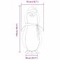 Preview: Schnee-Pinguin Figur Warmweiß 78 x 88 x 180 cm Stoff