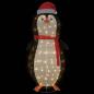 Preview: Schnee-Pinguin Figur Warmweiß 78 x 88 x 180 cm Stoff