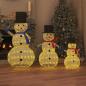 Preview: Weihnachts Schneemann Familie 3 pcs Warmes Weiß