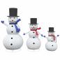 Preview: Weihnachts Schneemann Familie 3 pcs Warmes Weiß
