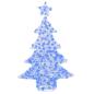 Preview: Weihnachtsbaum mit 100 LEDs Blau 120 cm Acryl