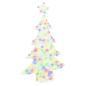 Preview: Weihnachtsbaum mit 100 LEDs Mehrfarbig 120 cm Acryl