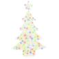 Preview: Weihnachtsbaum mit 100 LEDs Mehrfarbig 120 cm Acryl