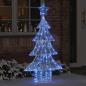 Preview: ARDEBO.de - Weihnachtsbaum mit 160 LEDs Blau 150 cm Acryl