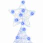 Preview: Weihnachtsbaum mit 160 LEDs Blau 150 cm Acryl