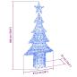 Preview: Weihnachtsbaum mit 240 LEDs Blau 180 cm Acryl