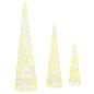 Preview: Weihnachtsbaum 3 pcs Warmweiß 40 cm 60 cm 80 cm Acryl