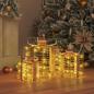Preview: ARDEBO.de - Geschenkbox mit 60 LEDs 3 pcs Warmweiß 20 x 20 x 20 cm PET