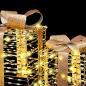Preview: Geschenkbox mit 60 LEDs 3 pcs Warmweiß 20 x 20 x 20 cm PET