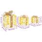Preview: Geschenkbox mit 60 LEDs 3 pcs Warmweiß 20 x 20 x 20 cm PET