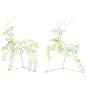 Preview: LED Rentiere mit 40 LEDs 2 pcs Warmes Weiß 64 x 42 x 15 cm PET