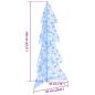 Preview: Weihnachtsbaum mit 100 LEDs Blau 120 cm Acryl